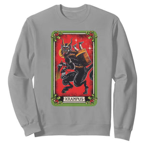 Christmas Krampus Sweatshirt American Traditional Tarot Card TS09 Sport Gray Print Your Wear
