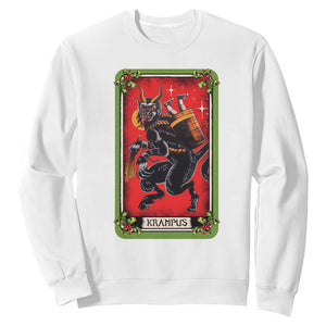 Christmas Krampus Sweatshirt American Traditional Tarot Card TS09 White Print Your Wear