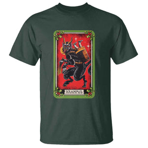 Christmas Krampus T Shirt American Traditional Tarot Card TS09 Dark Forest Green Print Your Wear