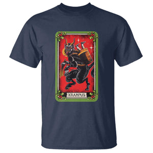 Christmas Krampus T Shirt American Traditional Tarot Card TS09 Navy Print Your Wear