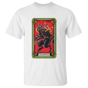 Christmas Krampus T Shirt American Traditional Tarot Card TS09 White Print Your Wear