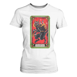 Christmas Krampus T Shirt For Women American Traditional Tarot Card TS09 White Print Your Wear