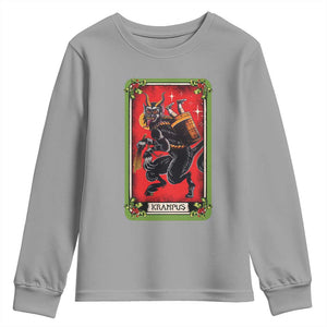 Christmas Krampus Youth Sweatshirt American Traditional Tarot Card TS09 Sport Gray Print Your Wear