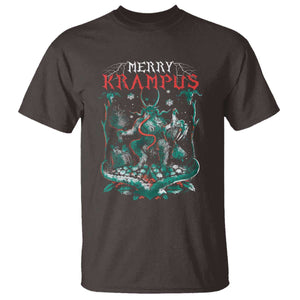 Horror Christmas Merry Krampus T Shirt TS09 Dark Chocolate Print Your Wear