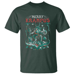 Horror Christmas Merry Krampus T Shirt TS09 Dark Forest Green Print Your Wear