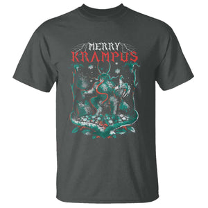 Horror Christmas Merry Krampus T Shirt TS09 Dark Heather Print Your Wear