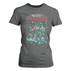 Horror Christmas Merry Krampus T Shirt For Women TS09 Dark Heather Print Your Wear
