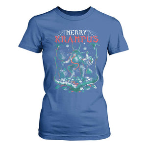Horror Christmas Merry Krampus T Shirt For Women TS09 Royal Blue Print Your Wear