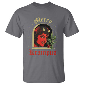 Horror Christmas Female Krampus T Shirt TS09 Charcoal Print Your Wear