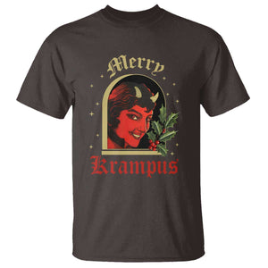 Horror Christmas Female Krampus T Shirt TS09 Dark Chocolate Print Your Wear