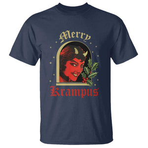 Horror Christmas Female Krampus T Shirt TS09 Navy Print Your Wear