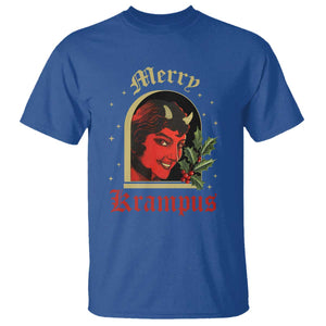 Horror Christmas Female Krampus T Shirt TS09 Royal Blue Print Your Wear
