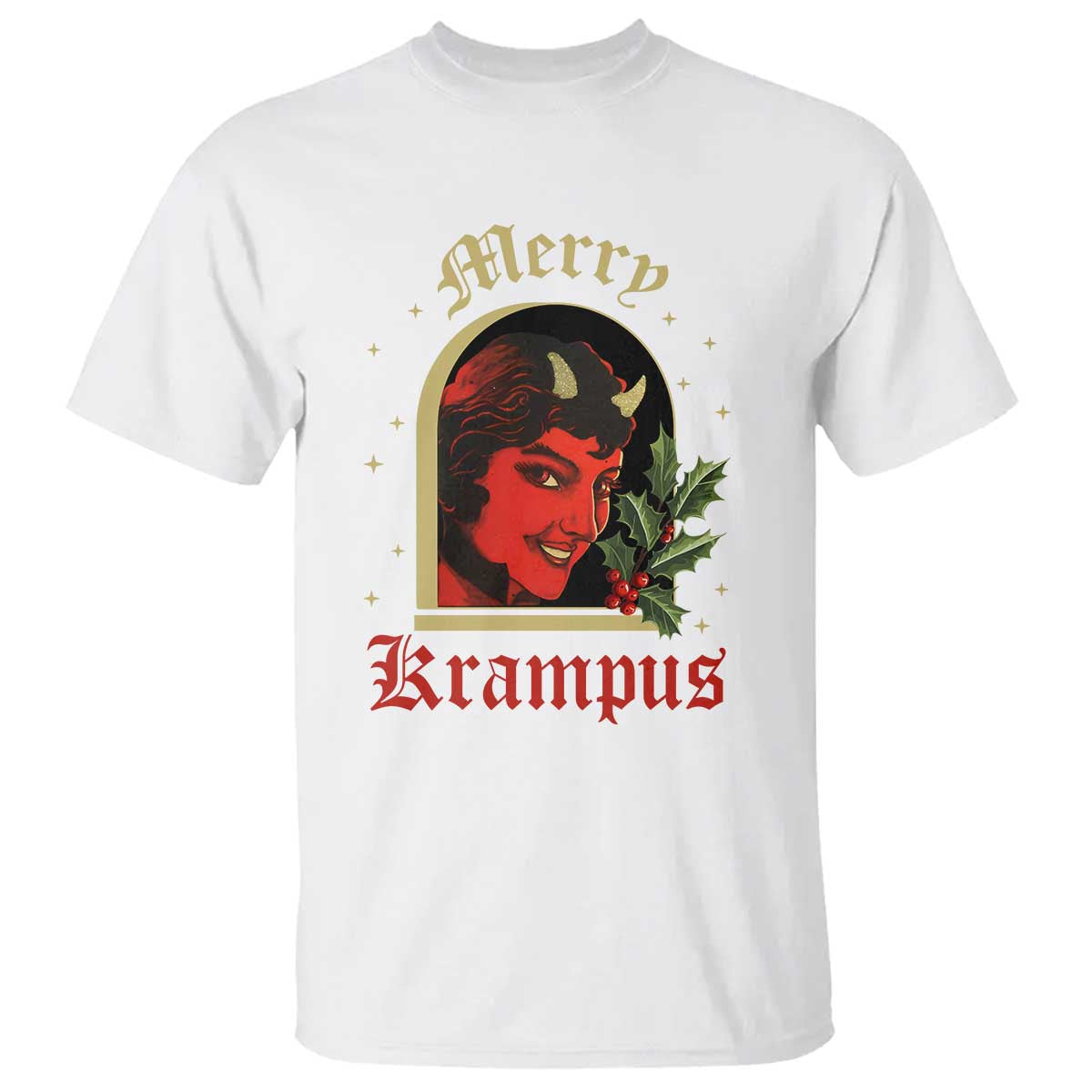 Horror Christmas Female Krampus T Shirt TS09 White Print Your Wear