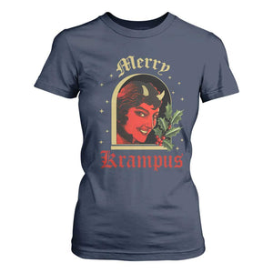 Horror Christmas Female Krampus T Shirt For Women TS09 Navy Print Your Wear