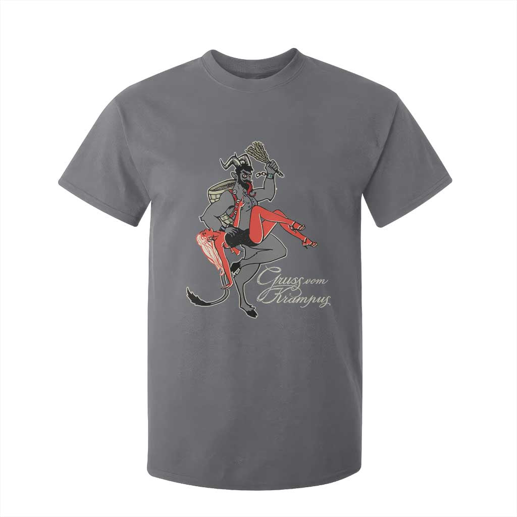 Funny Christmas Gruss Vom Krampus T Shirt For Kid TS09 Charcoal Print Your Wear