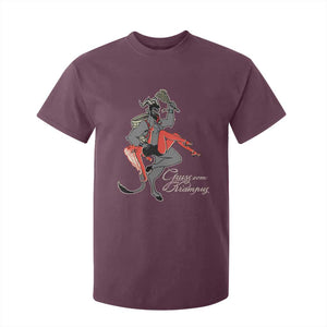 Funny Christmas Gruss Vom Krampus T Shirt For Kid TS09 Maroon Print Your Wear