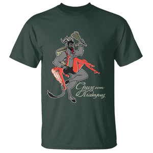 Funny Christmas Gruss Vom Krampus T Shirt TS09 Dark Forest Green Print Your Wear