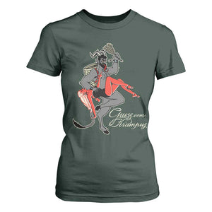 Funny Christmas Gruss Vom Krampus T Shirt For Women TS09 Dark Forest Green Print Your Wear