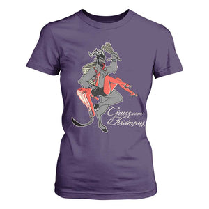 Funny Christmas Gruss Vom Krampus T Shirt For Women TS09 Purple Print Your Wear