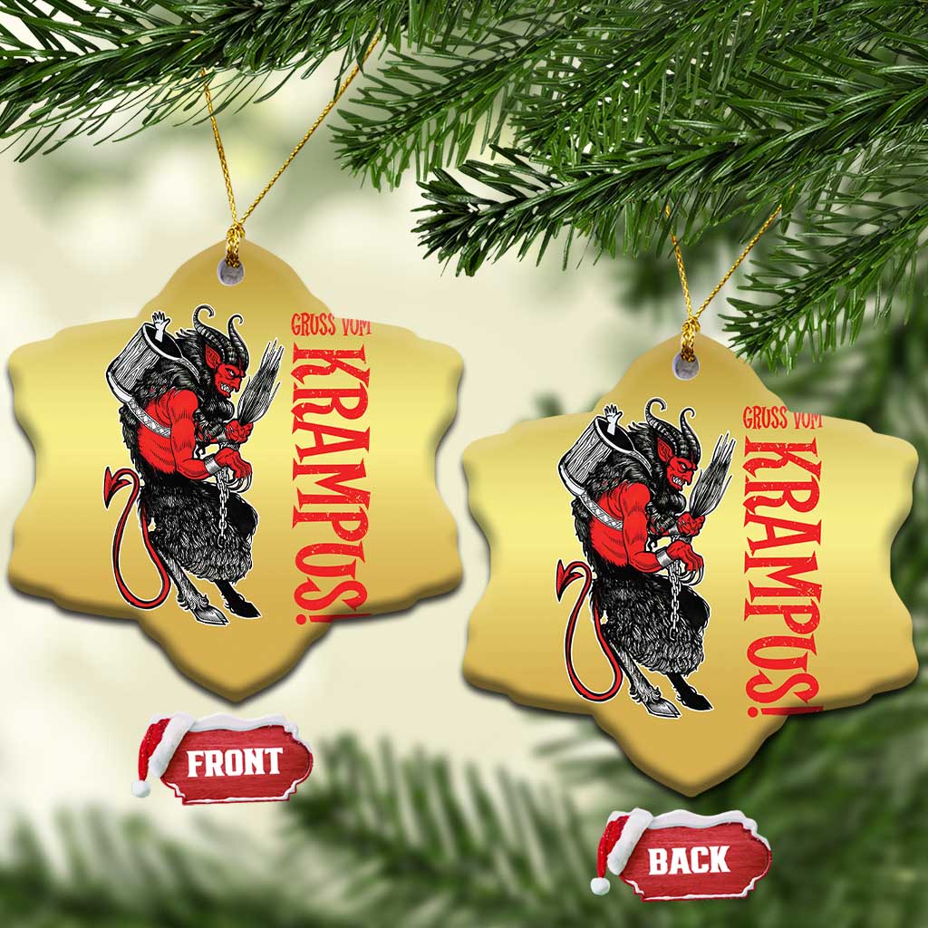 Horror Christmas Gruss Vom Krampus Christmas Ornament TS09 Snow Flake Gold Print Your Wear