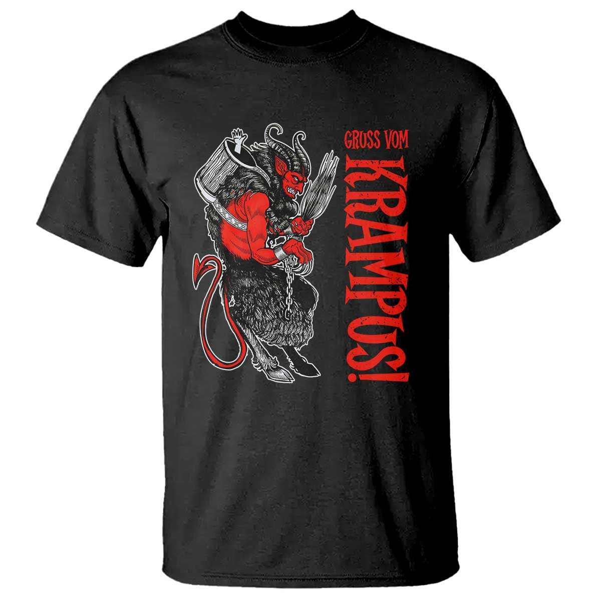 Horror Christmas Gruss Vom Krampus T Shirt TS09 Black Print Your Wear