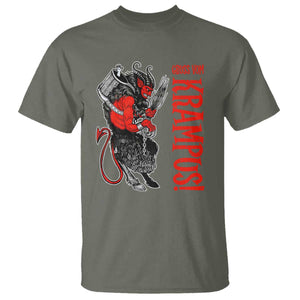Horror Christmas Gruss Vom Krampus T Shirt TS09 Military Green Print Your Wear