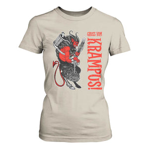 Horror Christmas Gruss Vom Krampus T Shirt For Women TS09 Sand Print Your Wear