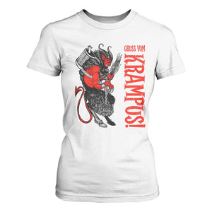 Horror Christmas Gruss Vom Krampus T Shirt For Women TS09 White Print Your Wear