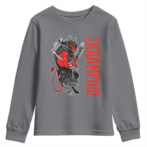 Horror Christmas Gruss Vom Krampus Youth Sweatshirt TS09 Charcoal Print Your Wear