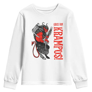 Horror Christmas Gruss Vom Krampus Youth Sweatshirt TS09 White Print Your Wear