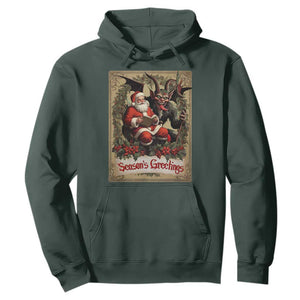 Christmas Krampus Hoodie Season Greeting Vintage Tarot Card TS09 Dark Forest Green Print Your Wear
