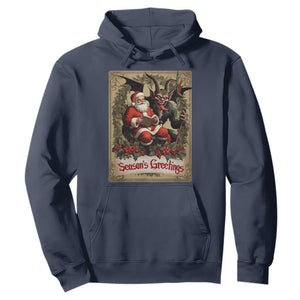 Christmas Krampus Hoodie Season Greeting Vintage Tarot Card TS09 Navy Print Your Wear