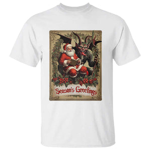 Christmas Krampus T Shirt Season Greeting Vintage Tarot Card TS09 White Print Your Wear