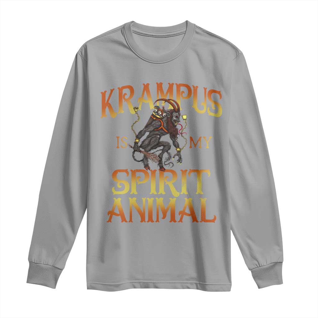 Christmas Krampus is My Spirit Animal Long Sleeve Shirt TS09 Sport Gray Print Your Wear