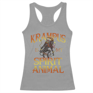 Christmas Krampus is My Spirit Animal Racerback Tank Top TS09 Sport Gray Print Your Wear