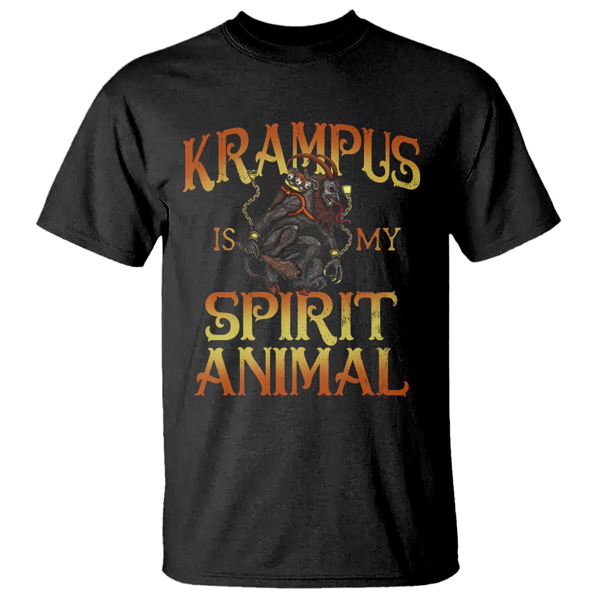 Christmas Krampus is My Spirit Animal T Shirt TS09 Black Print Your Wear