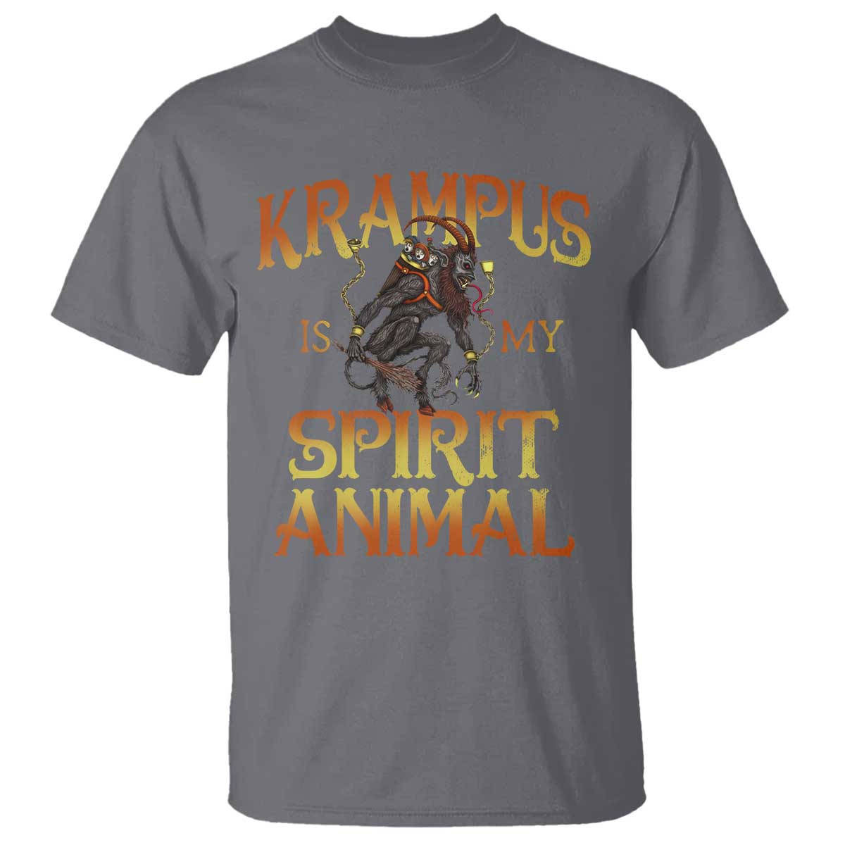 Christmas Krampus is My Spirit Animal T Shirt TS09 Charcoal Print Your Wear