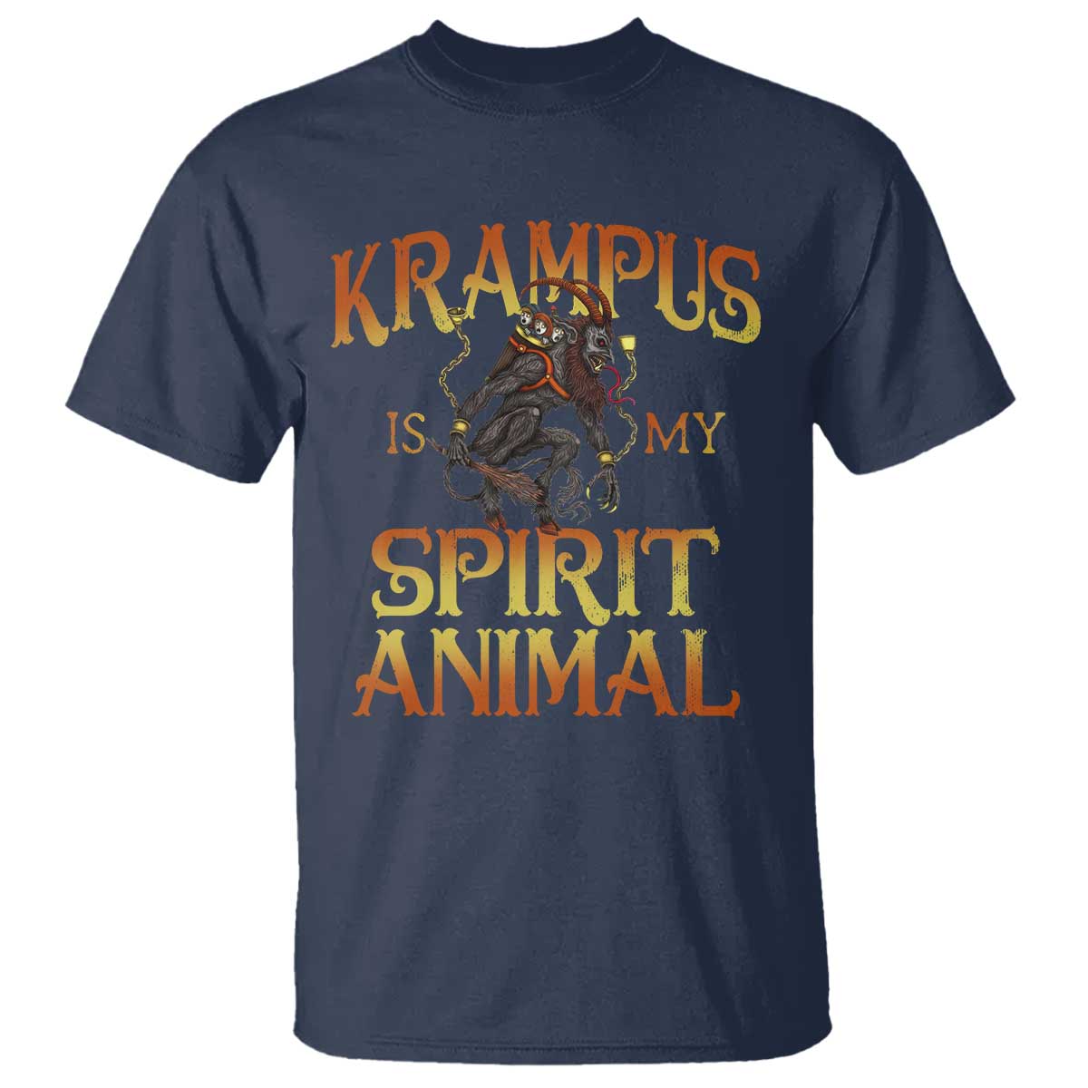 Christmas Krampus is My Spirit Animal T Shirt TS09 Navy Print Your Wear