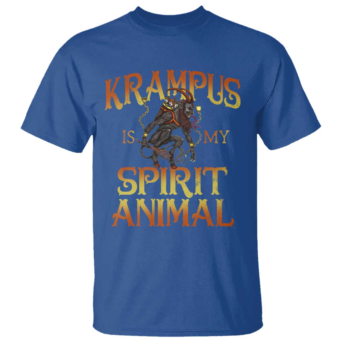 Christmas Krampus is My Spirit Animal T Shirt TS09 Royal Blue Print Your Wear