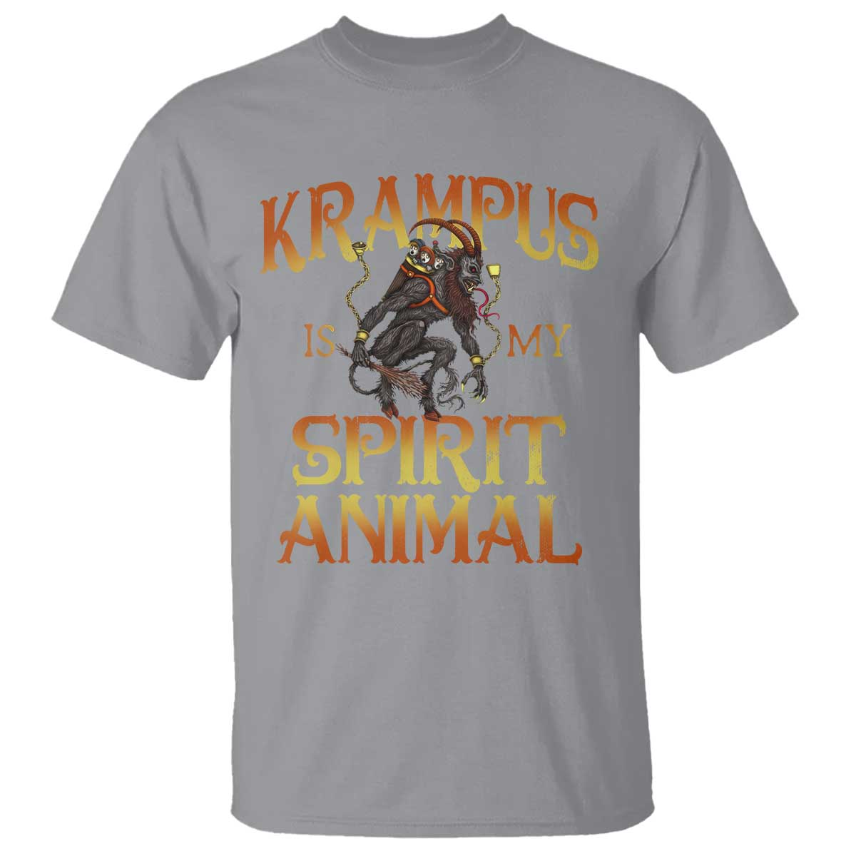 Christmas Krampus is My Spirit Animal T Shirt TS09 Sport Gray Print Your Wear