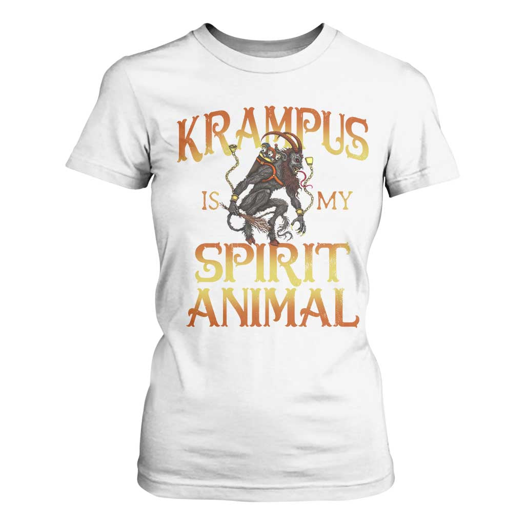 Christmas Krampus is My Spirit Animal T Shirt For Women TS09 White Print Your Wear