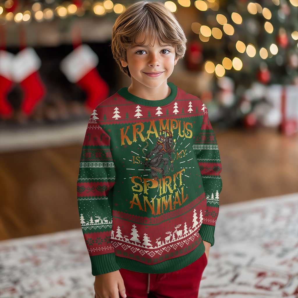Xmas Krampus is My Spirit Animal Ugly Christmas Sweater TS09 Christmas Print Your Wear