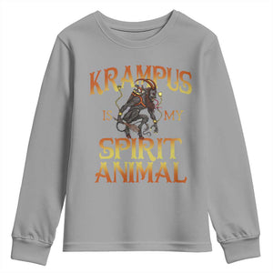 Christmas Krampus is My Spirit Animal Youth Sweatshirt TS09 Sport Gray Print Your Wear