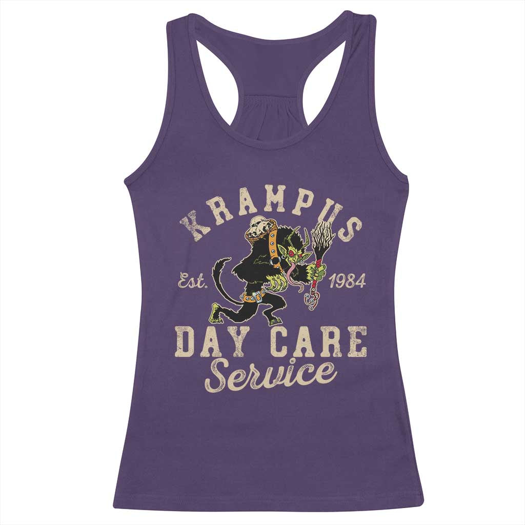 Christmas Krampus Day Care Service Racerback Tank Top TS09 Purple Print Your Wear