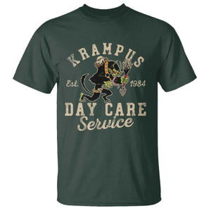 Christmas Krampus Day Care Service T Shirt TS09 Dark Forest Green Print Your Wear