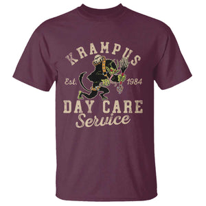 Christmas Krampus Day Care Service T Shirt TS09 Maroon Print Your Wear