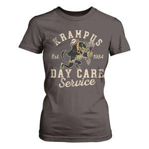 Christmas Krampus Day Care Service T Shirt For Women TS09 Dark Chocolate Print Your Wear
