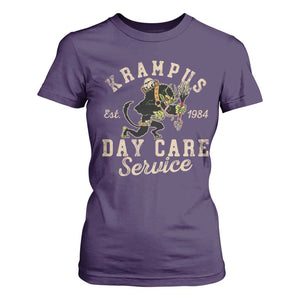 Christmas Krampus Day Care Service T Shirt For Women TS09 Purple Print Your Wear