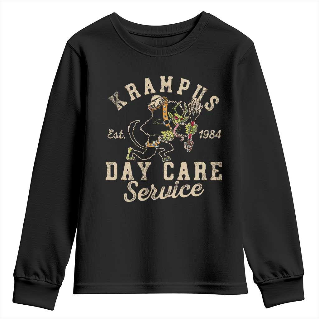 Christmas Krampus Day Care Service Youth Sweatshirt TS09 Black Print Your Wear