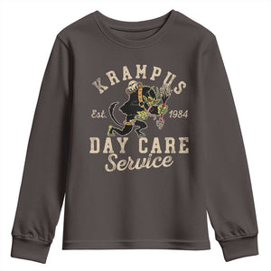 Christmas Krampus Day Care Service Youth Sweatshirt TS09 Dark Chocolate Print Your Wear